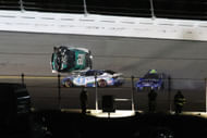 Ryan Preece (60) gets airborne and crashes alongside Erik Jones (43) and Daniel Suarez (99) during the 2025 Daytona 500 - Source: Imagn